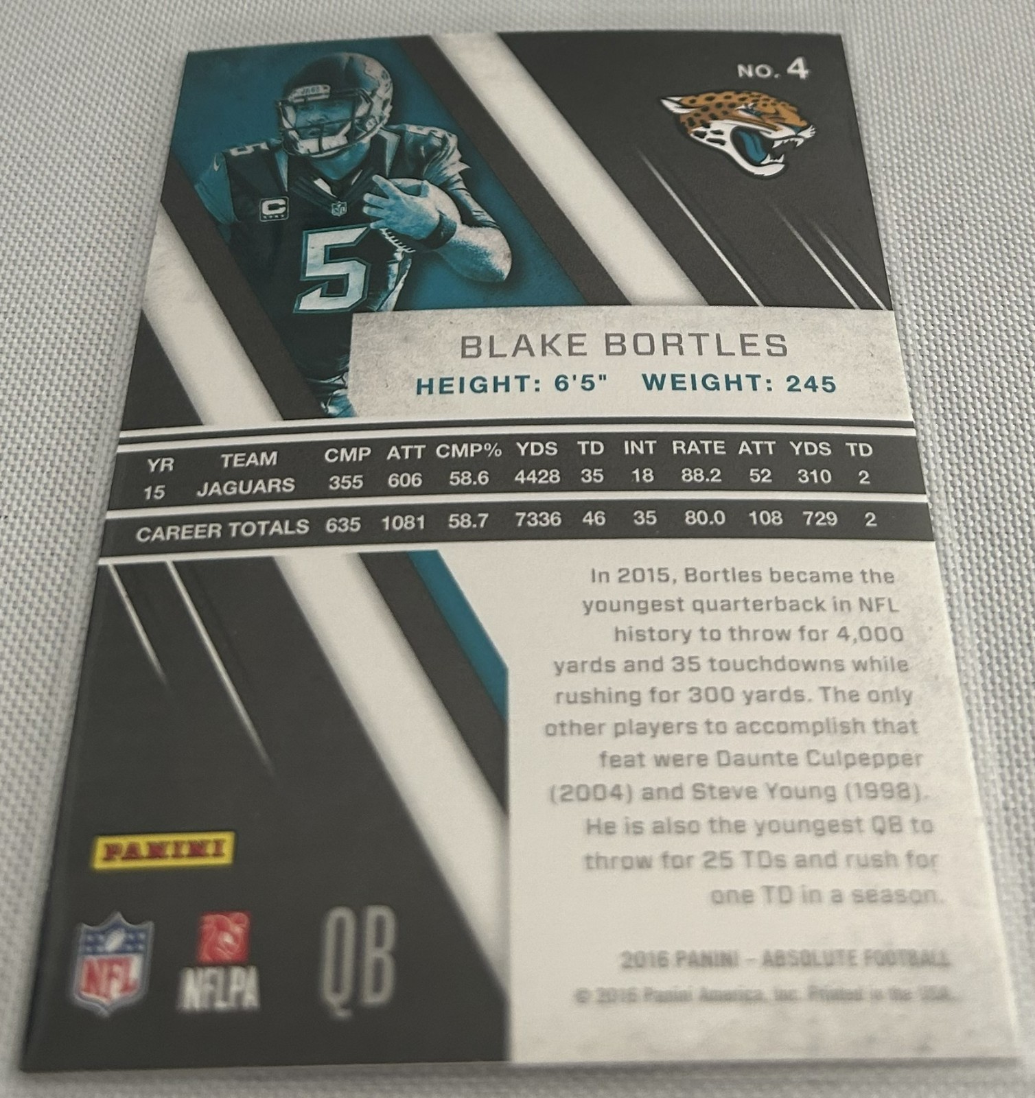 Absolute Blake 2016 Panini Absolute - Blake Bortles #4 for sale online | eBay