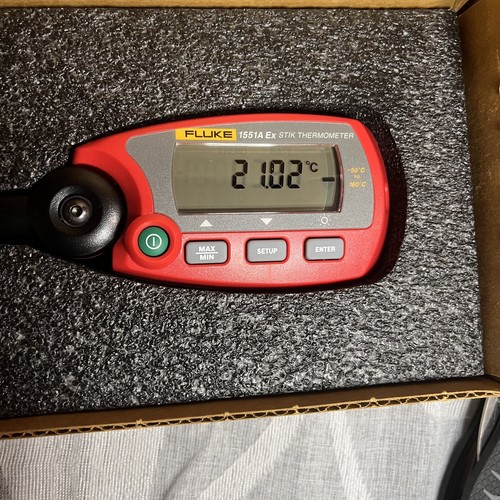 Fluke 1551A-12 EX Stik Thermometer -50° to 160°C Temperature Range(Re-Calibrate)