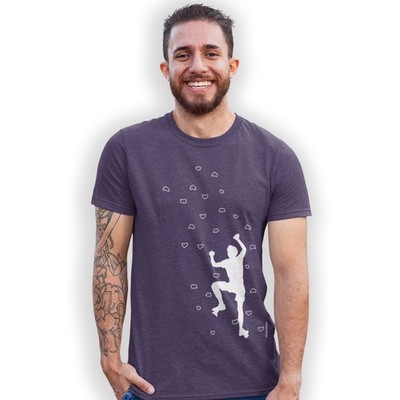 T-Shirt Kletterwand Silhouette Geburtstag Geschenk - neun Farben verfügbar
