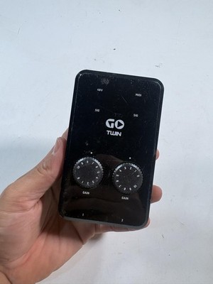TC-Helicon GO Twin USB Audio Interface 2-Channel XLR TRS MIDI Black Portable