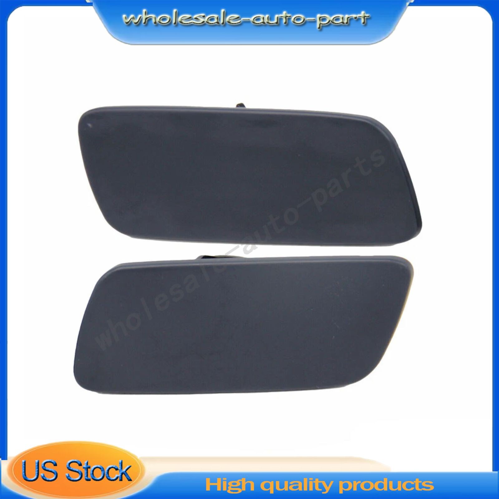 2PCS Front Headlight Washer Cover For 10-18 Rolls-Royce Ghost 61677244959/960
