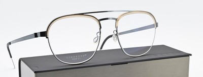LINDBERG Brille 9848 51-20 T407 135 Col PU16 Strip Titanium Shiny Grey Flieger