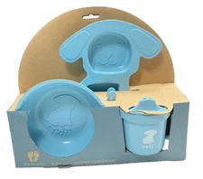 Ruff Dog Toddlers Kids Dog Shaped Kids Dinner Dish Set sippie cup plate bowl 5pc