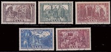Saar 299/303 O  Volkshilfe1950, Bilder aus der Lutwinus-Legende,