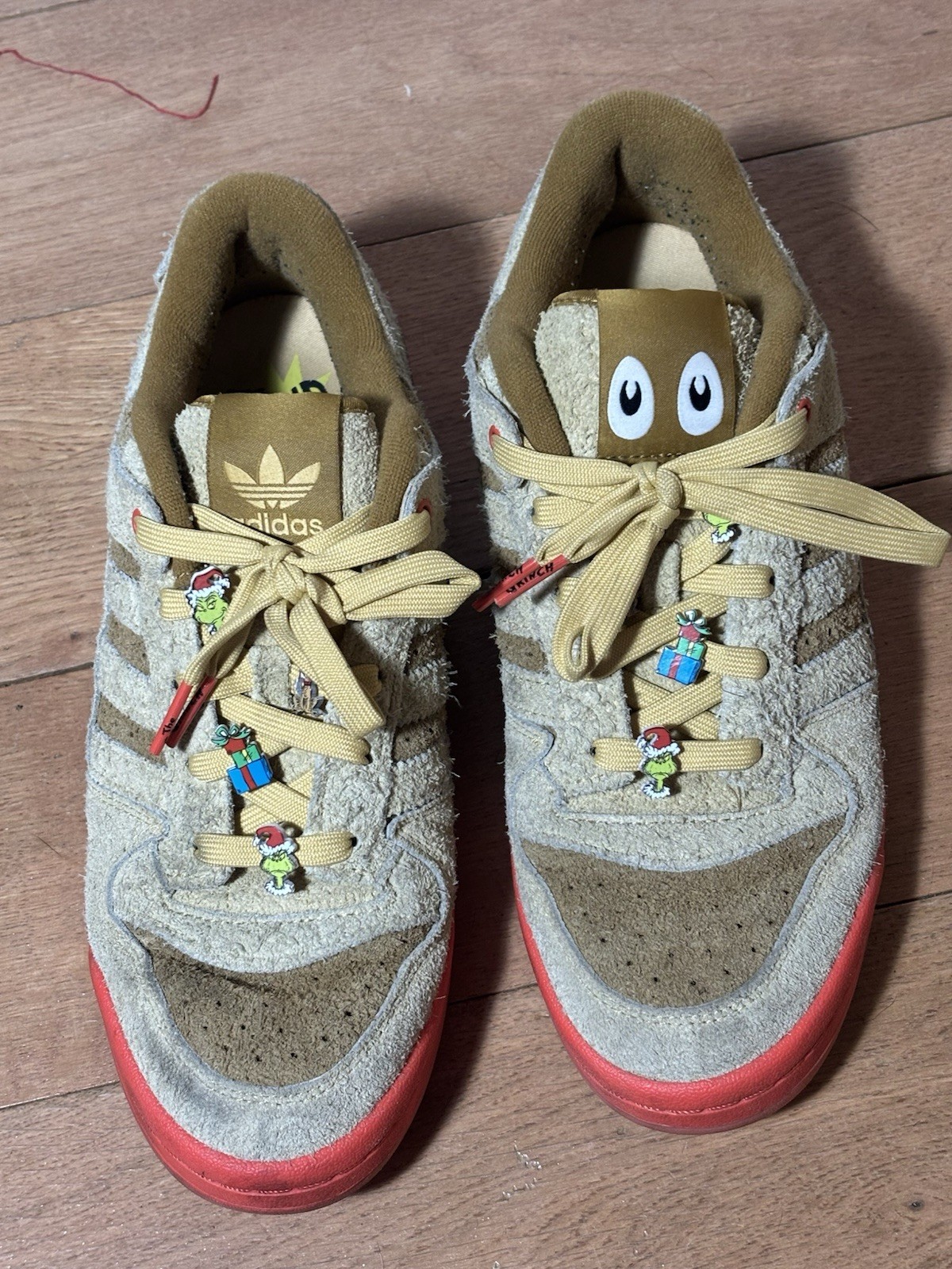 SAOLA Scarpe Adidas Dr. Seuss x The Grinch Dog Forum basse max avena marrone scamosciato taglia 8