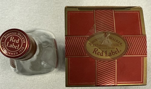 Vintage Johnnie Walker Red Label scotch whisky bottiglia 750 ml con tappo vuoto + SCATOLA - Foto 7 di 9