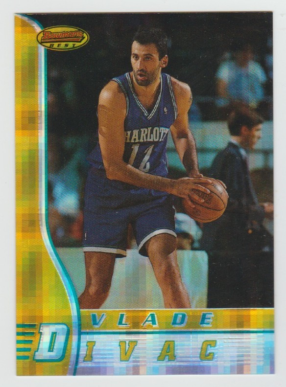 VLADE DIVAC Hornets 1996-97 Bowman's Best ATOMIC REFRACTOR #65 SP Rare Find SSP