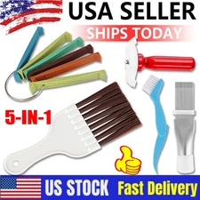 5PCS Air Conditioner Fin Cleaner Set Fin Comb Condenser Straightener Repair Tool