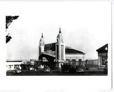 1940s SAN FRANCISCO SUTRO BATHS TROPIC BEACH ENTRANCE&ICE SKATE SIGN~8x10" PHOTO