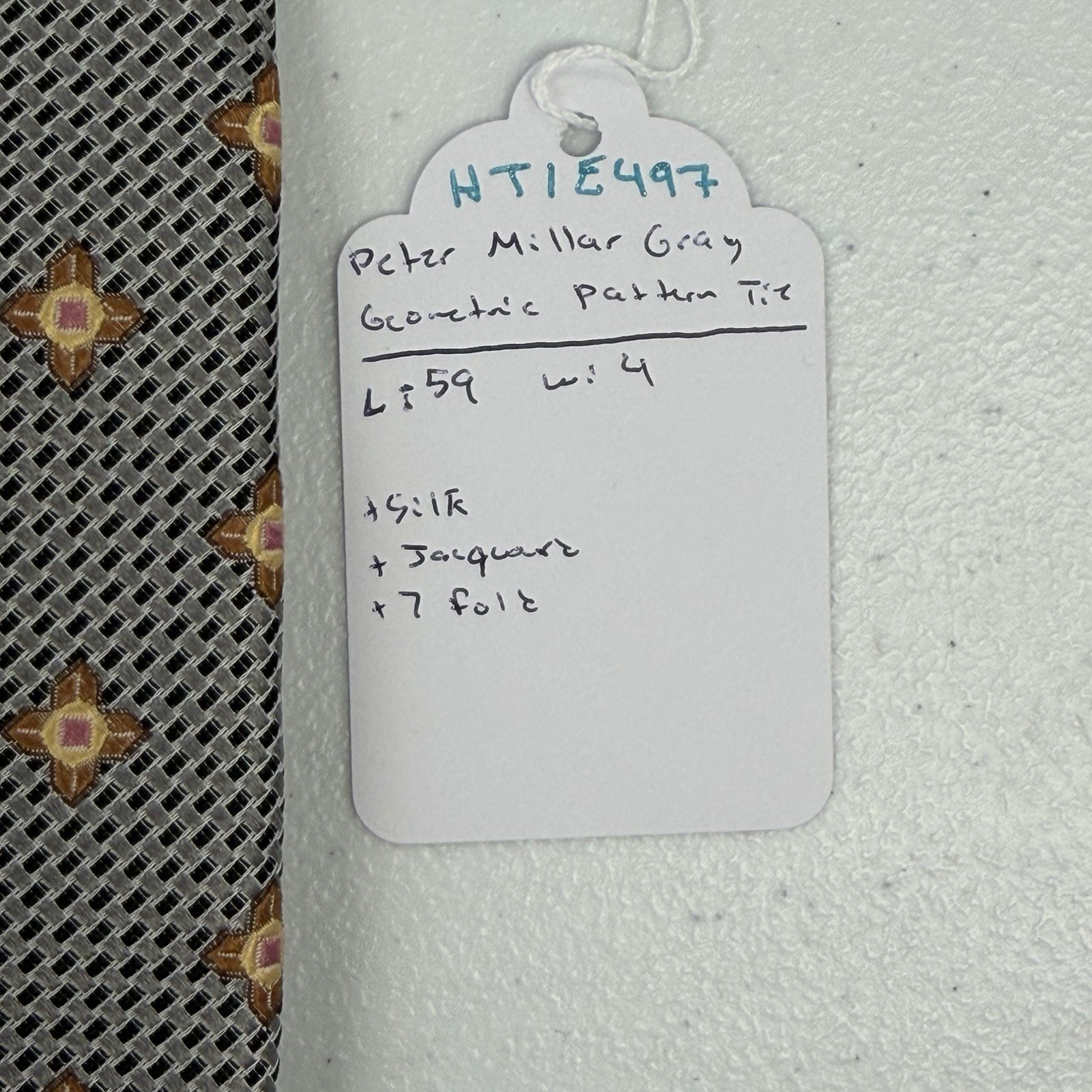 Peter Millar Men's Gray Geometric Pattern Jacquar… - image 10