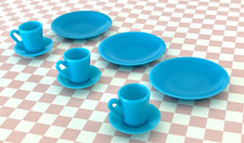 Vintage Skipper Barbie Tea Party Hostess Set Cup Saucer Plate One Set Included
