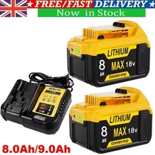 For DeWalt Battery 18V 8.0Ah 6.0AH Li-ion XR Slide DCB182 DCB184 DCB206 DCF887