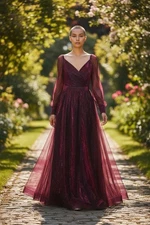 Baltic Born Burgundy Black Renaissance Witchy Boho Dark Goth Maxi Dress L