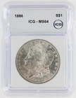 1886 Morgan Silver Dollar ICG MS64 S$1 Philadelphia Minted No Reserve