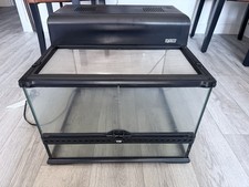 Exo Terra Glass Terrarium 45x45x30cm with Canopy. Used. Great Condition