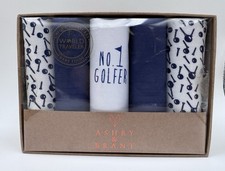 Ashby  Brant Golf Hankies Set of 5 Cotton Gift Set Novelty New