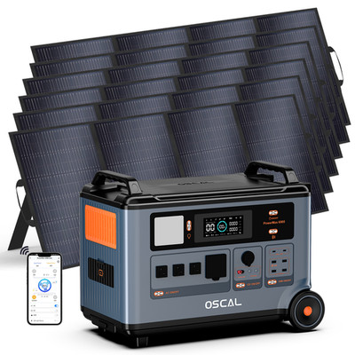 3600Wh Solargenerator Powerstation Expandable PM6000 Solarspeicher 6000W OSCAL