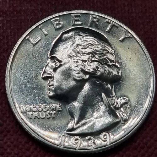 1939 Proof Washington Quarter 25c UNC Uncirculated #100259