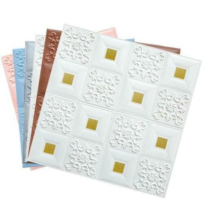 Kitchen Wall Decoration 3D Tile Brick Wall Sticker 10pcs Waterproof Panels