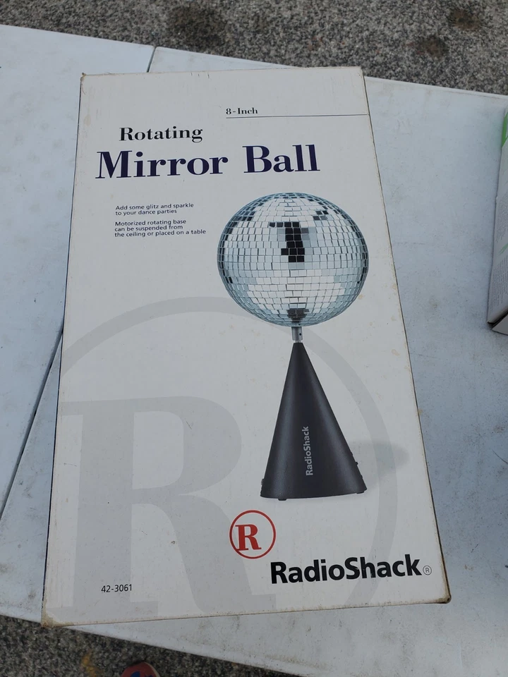 rare Vtg  Mirror Ball rotationg  Set New Open Box - Image 2 of 3