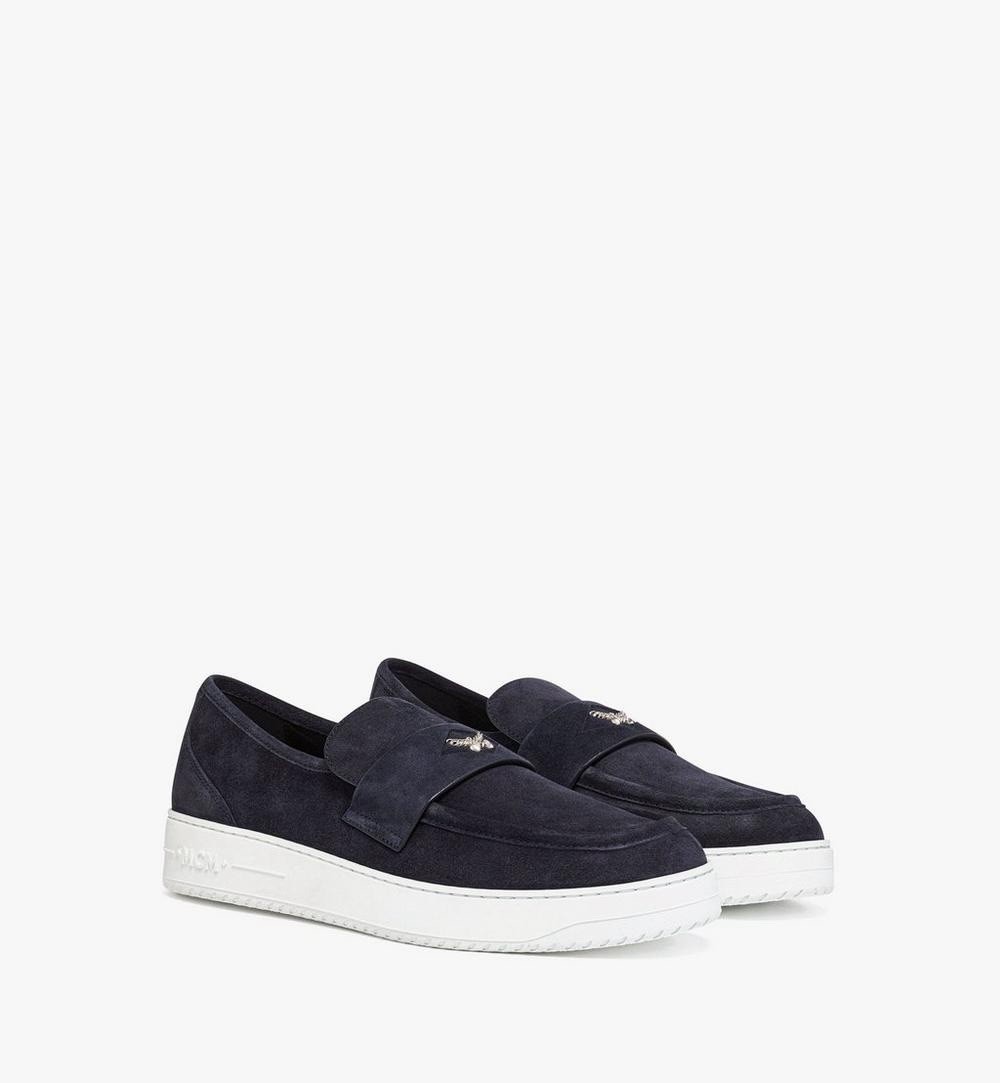 BNWT MCM Neo Terrain Driving Shoes In Calf Suede In Navy Blazer Sz US 8 / 41 EU