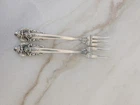 2 WALLACE GRAND BAROQUE STERLING SILVER  5 3/8" FORKS OLIVE/PICKLE COCKTAIL 48 G
