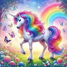 Unicorn Diamond Art Kits for Adults,5D Animal Diamond Painting Kits for Beginner