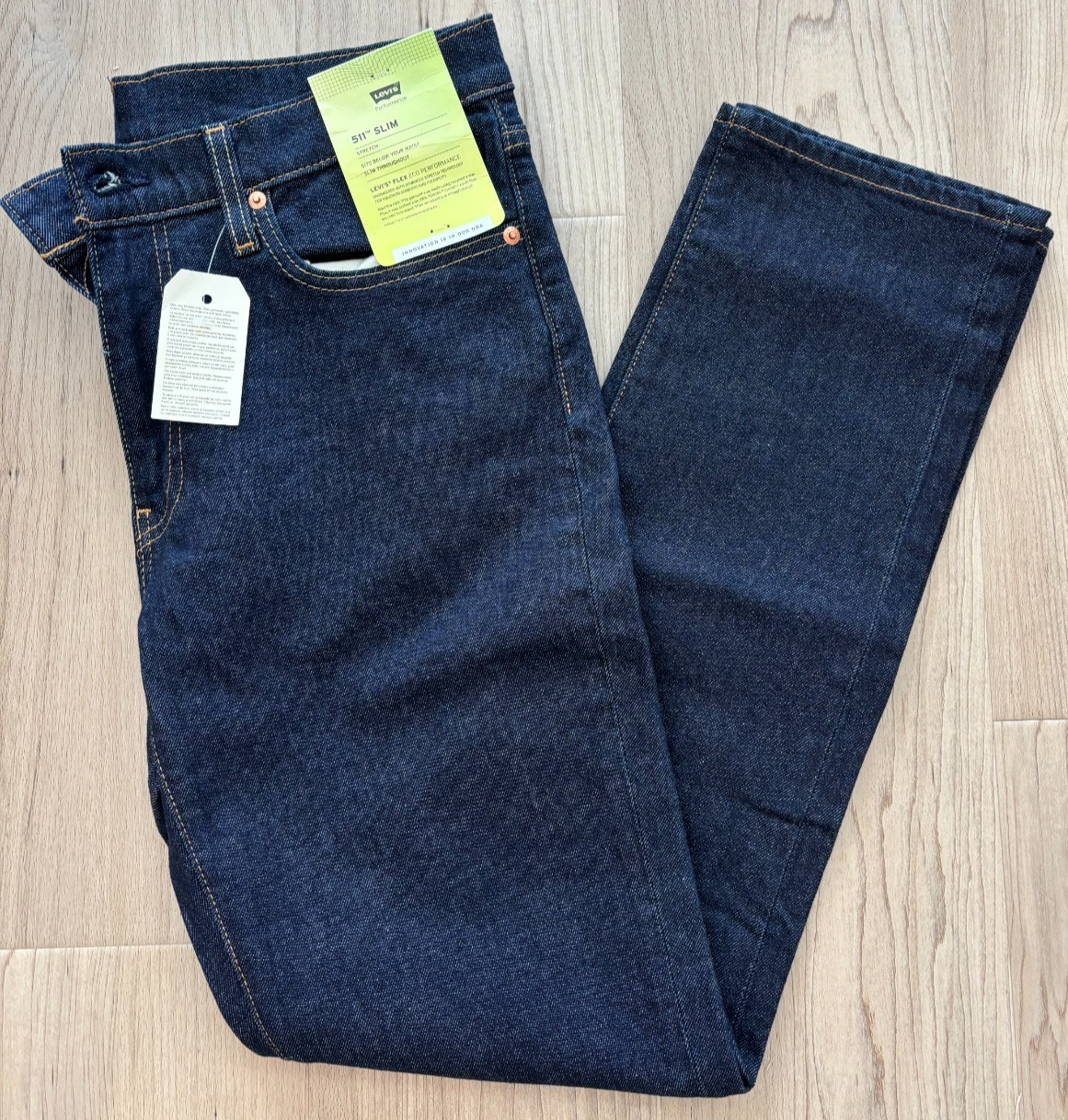 LEVI'S 511 SLIM Stretch Jeans Men's Size 33x32 Midnight Rinse Dark Wash NWT