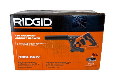 #ad #ad Ridgid 18V Cordless Compact Jobsite Blower With Tube Tool Only Model R86043B $54.95