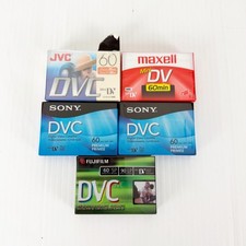 Set of 5 Maxell Sony Fujifilm JVC Mini DVC Digital Video Cassette Tapes