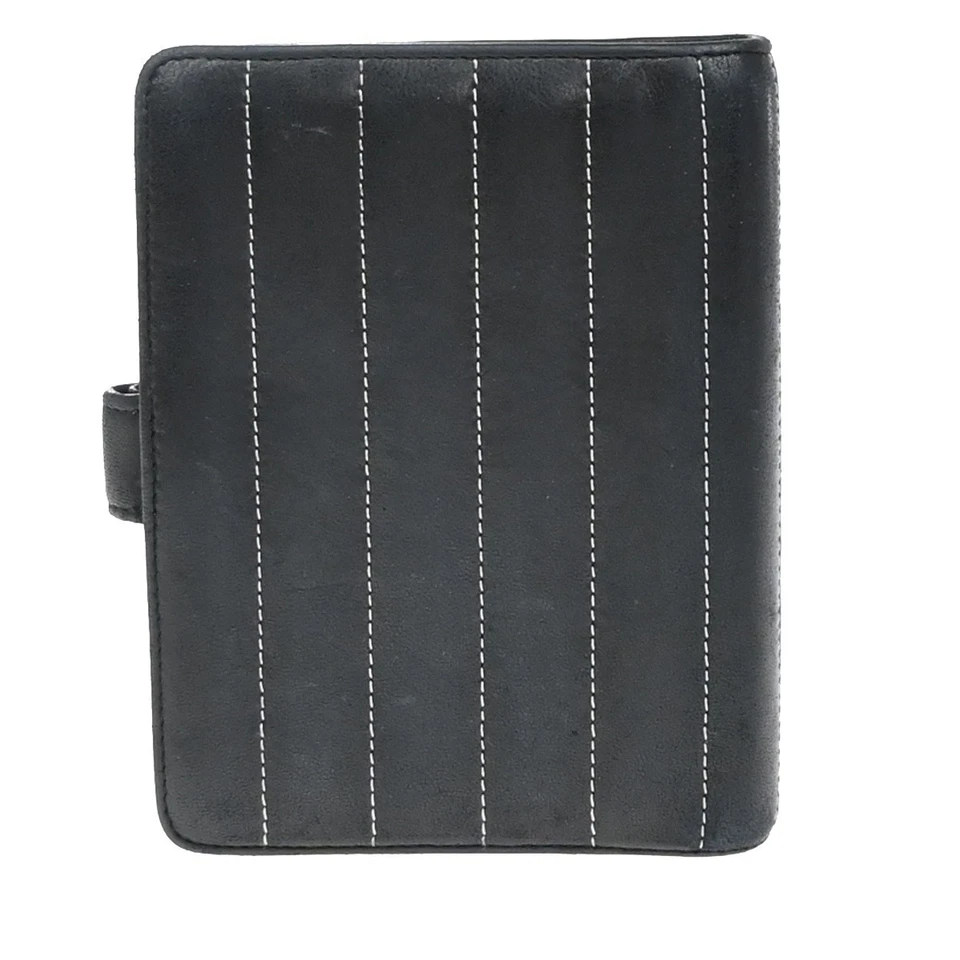 CHANEL Mademoiselle Agenda Planificador de Día Cuaderno Cubierta Cuero Negro SHW 60EG116 Foto 3 de 4