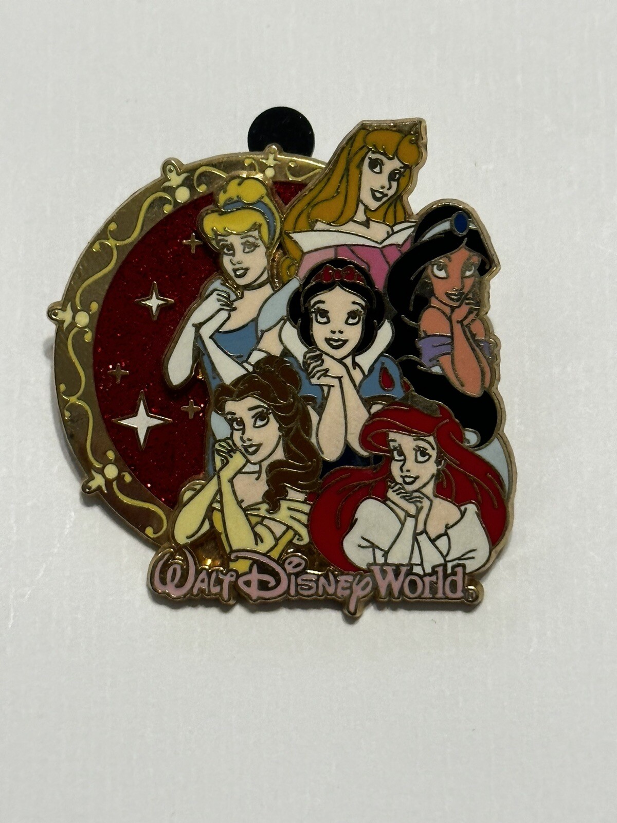 Disney Pin✿ Princess Cinderella Aurora Snow White Ariel Jasmine Belle Beauty Red