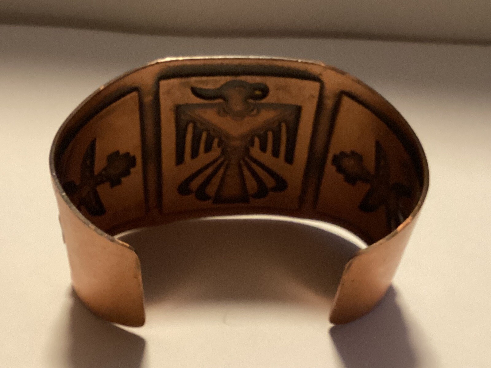 Native Design Solid Copper Cuff Bracelet Eagle  C… - image 4