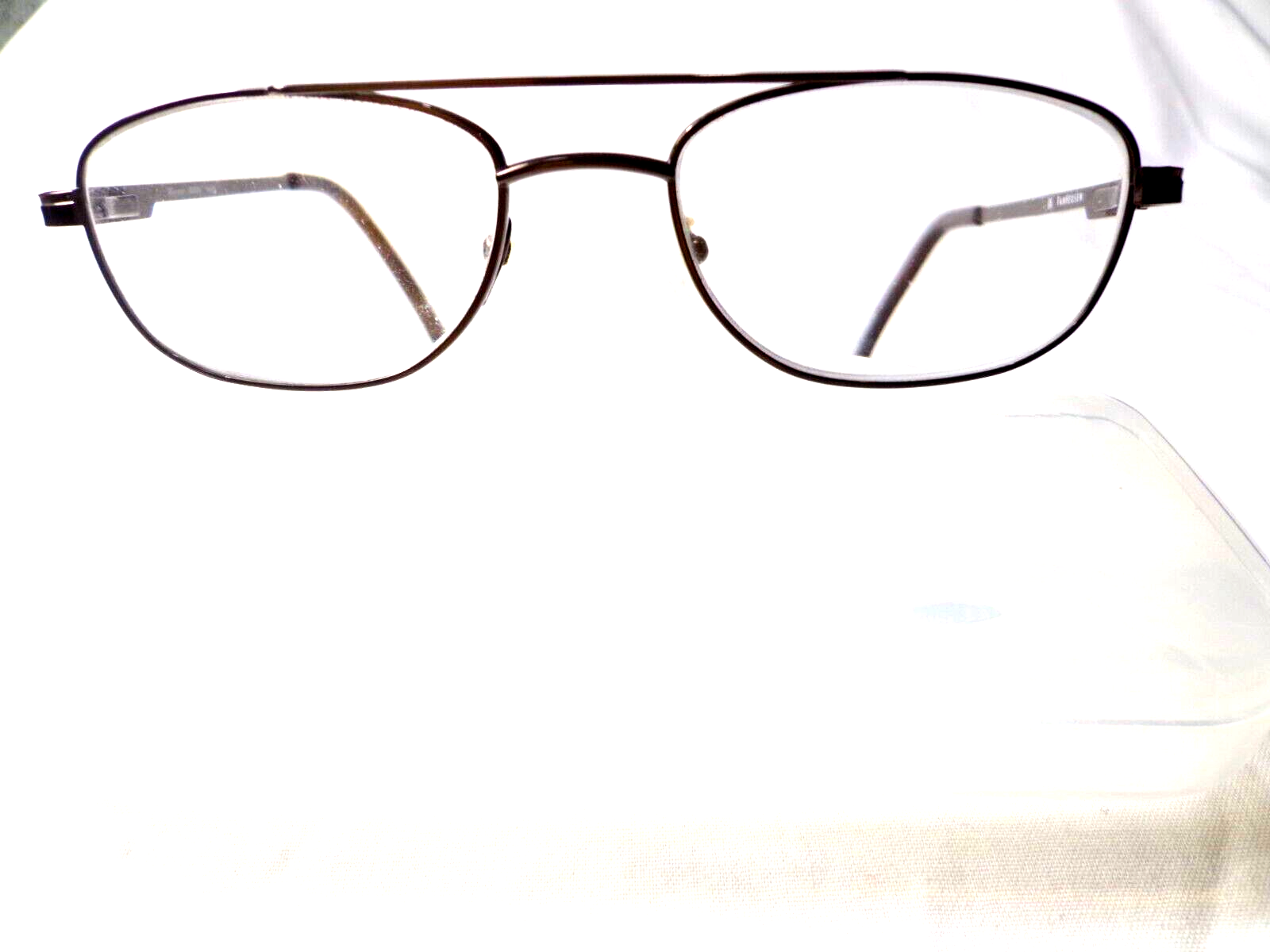 VAN HEUSEN BYRON 5419140 EYEGLASSES AVIATOR BROWN FULL RIM METAL