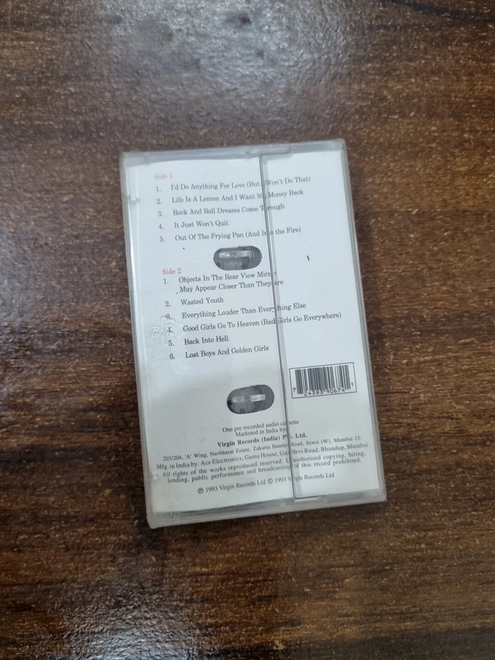 Meat Loaf - Bat Out of Hell II: Back into Hell INDIA MADE SEALED CASSETTE  - Image 3 of 3