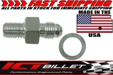 ICT Billet -4AN Male to M10-1.0mm Male Adapter Fitting Aluminum