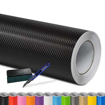 3D Carbon Folie 7 /m² selbstklebende Autofolie Blasenfreie Luftkanal Auto Folie