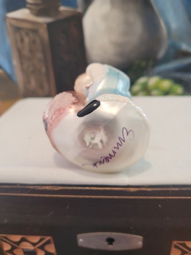 St. Nicholas Glass Christmas Ornament Signed By Artist - Picture 6 of 8