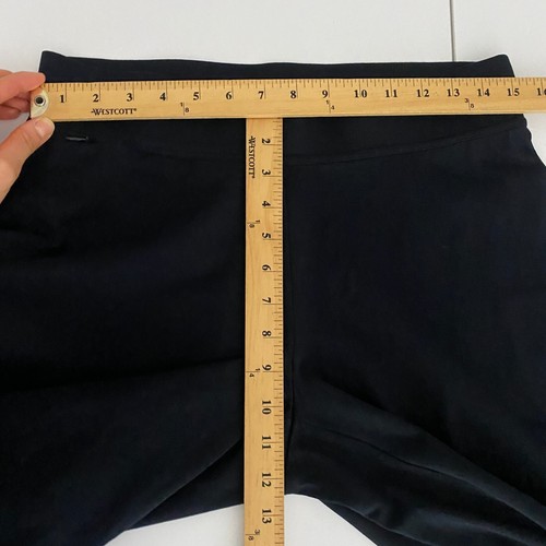 Lands Ends Shore Stretch Knit Capri Pants Size Medium Black Pull On - Picture 9 of 11