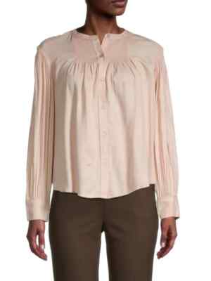 NEW  Rebecca Taylor Women's Shirred Shirt - Ballet - Size M/100%AUTHENTIC