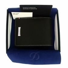 ST DUPONT DEFI LEATHER PERFORATED WALLET BUSINESS CREDIT CARD HOLDER 170401DC