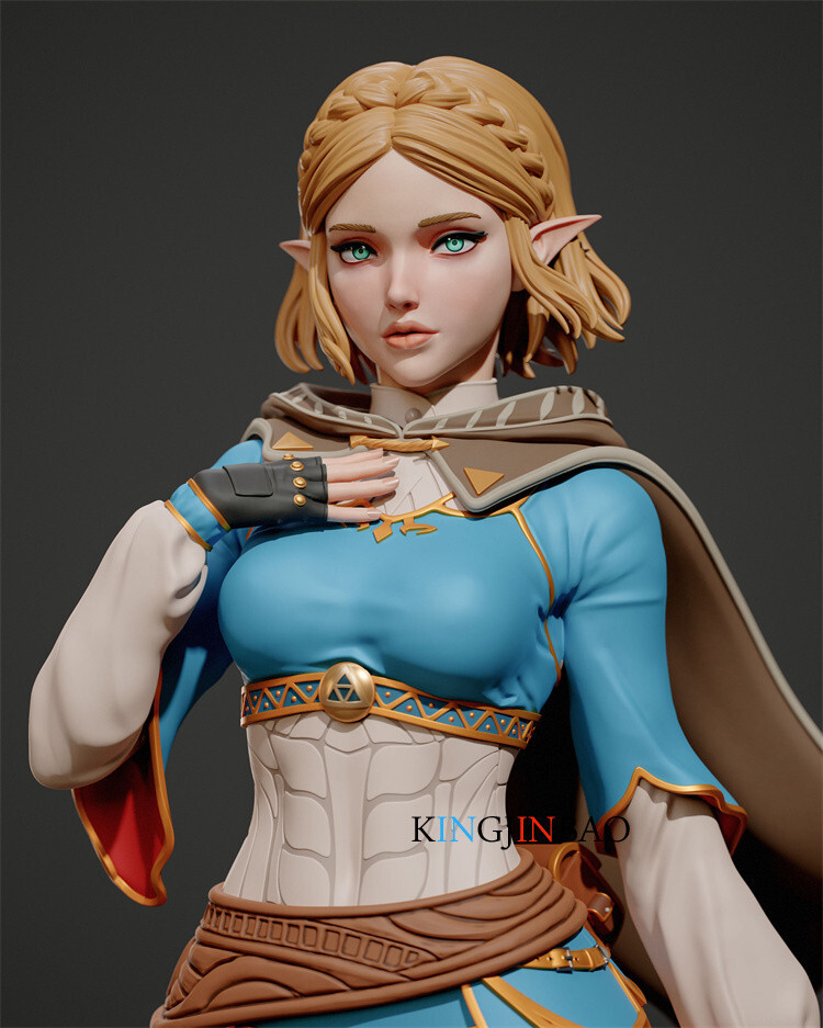 Kit Modèle 3D Imprimé Princesse 1/8 à Monter Et Peindre - Résine UV, Blanc, 2024