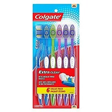 Extra Clean Toothbrush, Full Head, Soft - 6 Count