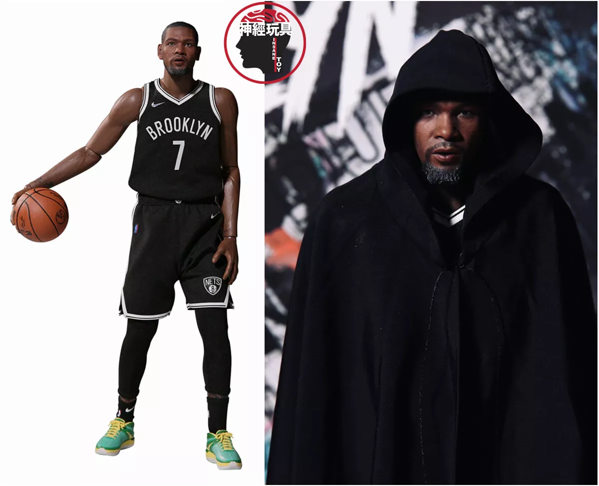 NBA x Enterbay Brooklyn Nets Kevin Durant Real Masterpiece 1/6 Scale Figure  (black)