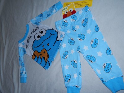 baby cookie monster pajamas