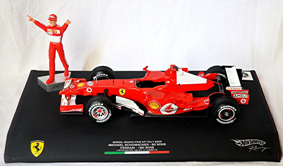 Ferrari 248 F1 Monza Italy 10.09. 2006 #5 M.Schumacher 1:18 Hot Wheels J2994 - Immagine 4 di 4