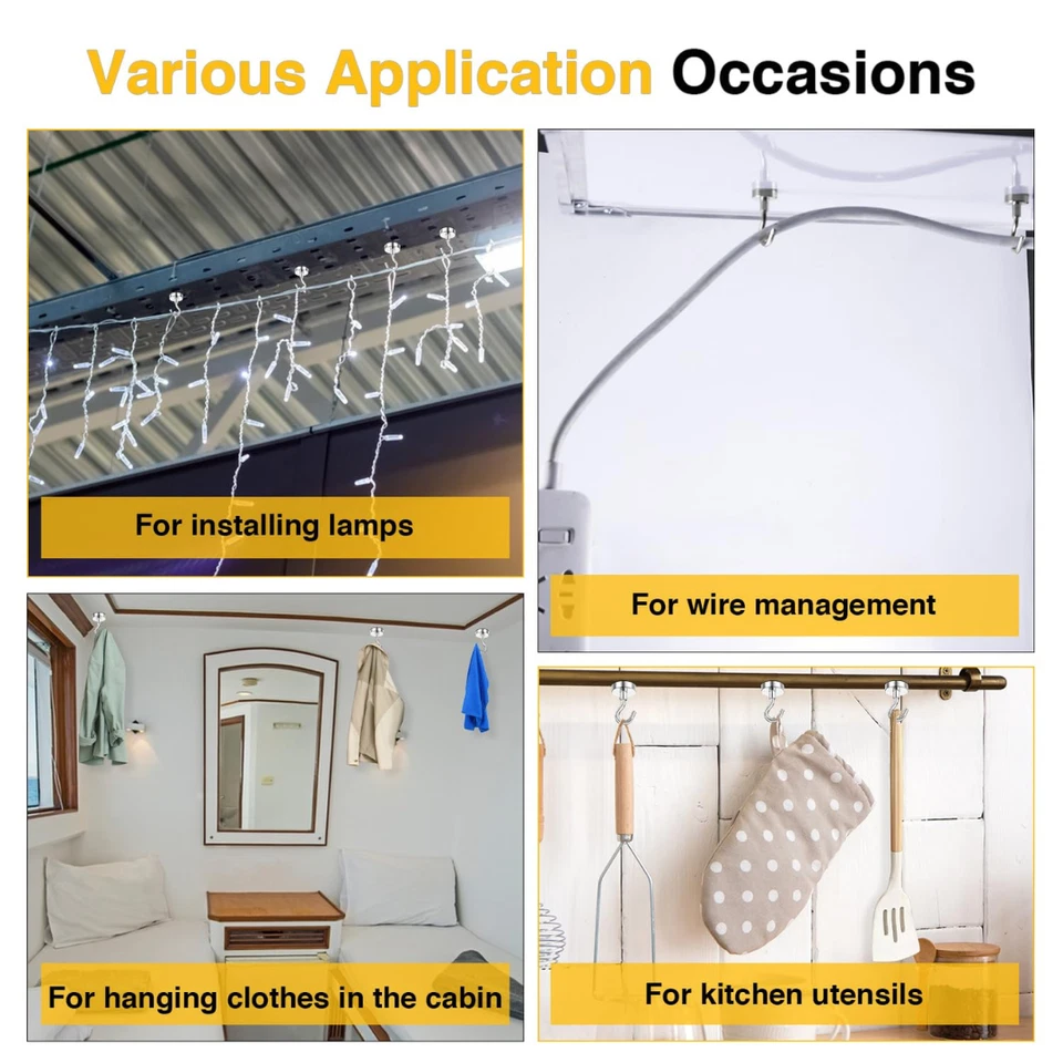 Ganchos magnéticos de 30 libras - plateados - ganchos colgantes de nevera de alta resistencia - paquete de 20 Foto 4 de 4