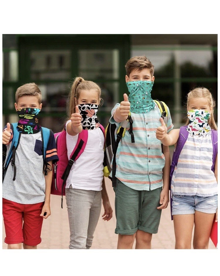 Kids Bandana Neck Gaiter Half Face Cover UV Protection Outdoor Essential Unisex - Image 4 of 4