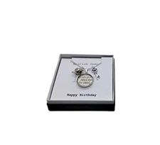 Alice in Wonderland Book Piece 18" Necklace Choice of Quotes/Wishes on Insert