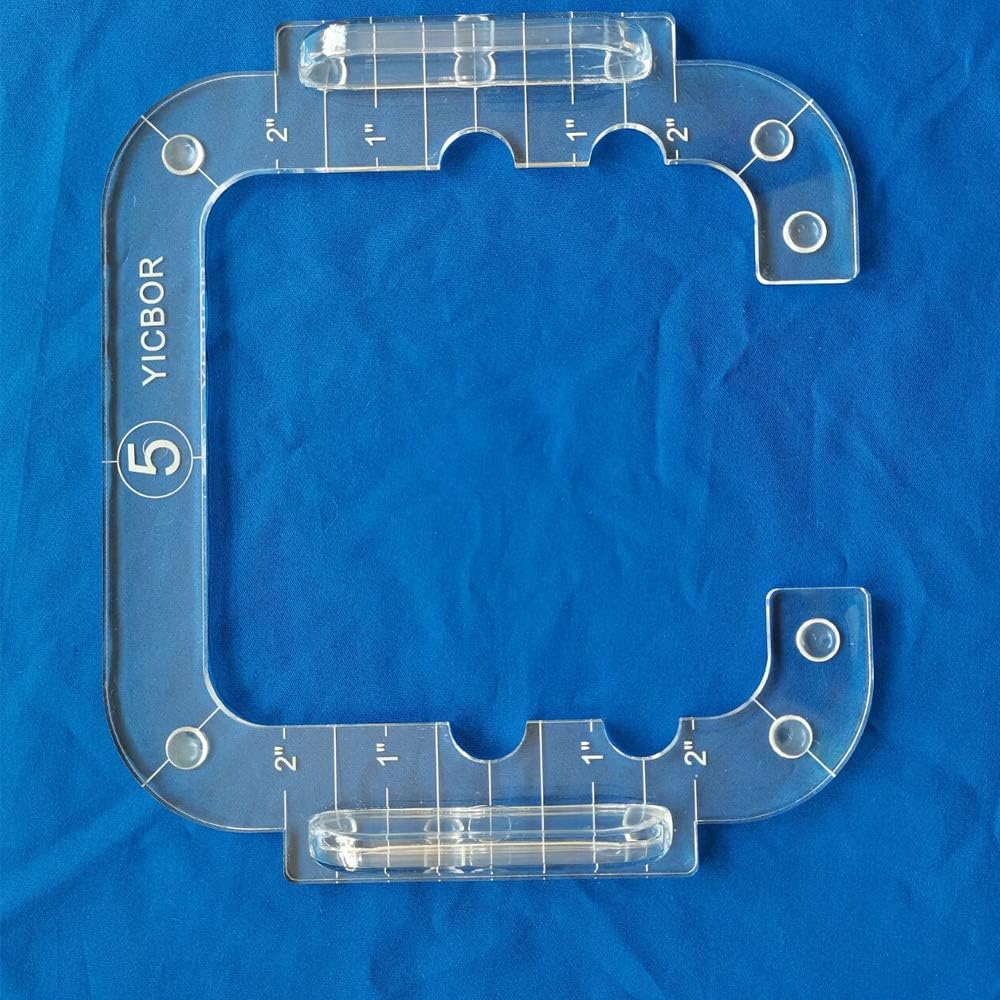YICBOR Free Motion Quilting Template Series 5 with Quilting Frame for